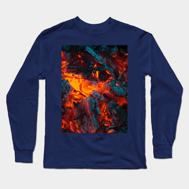 Flame & Ash Long Sleeve T-Shirt by UrbanBlazeStudio